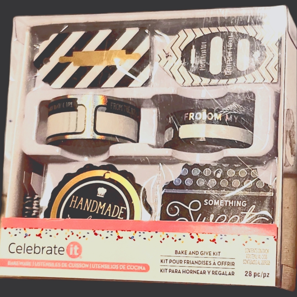 NWT CELEBRATE IT! 28-pc Bake & Give Kit - Tags For All Your Homemade Gifts!